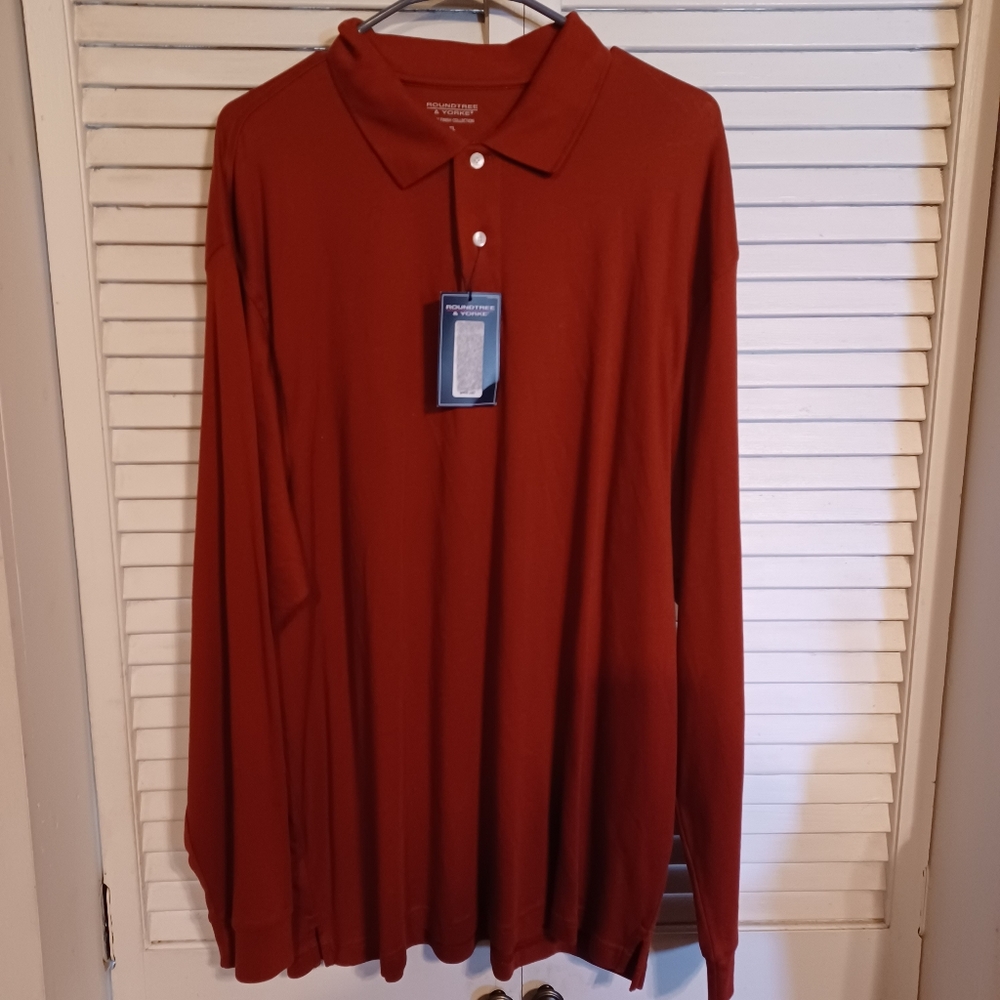 Roundtree & Yorke sz xl long sleeve polo NWT